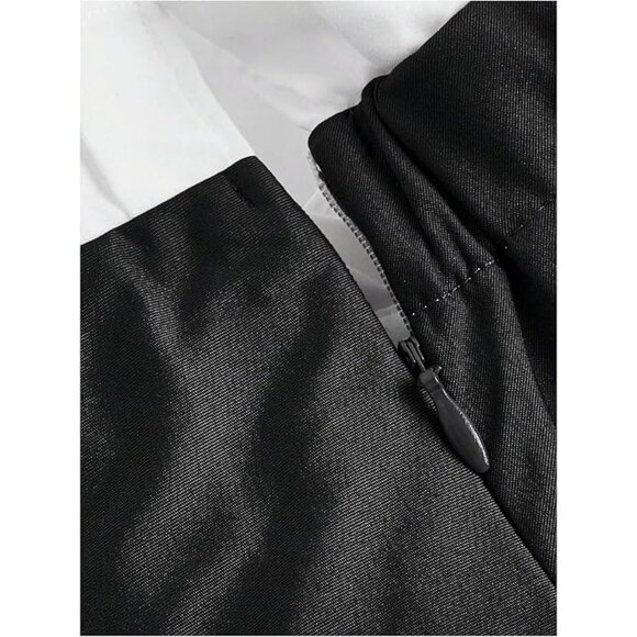 Women's Color Block High Waisted Skirt Double Layer Pleated Y2k Mini Skirts XS b - Picture 3 of 7